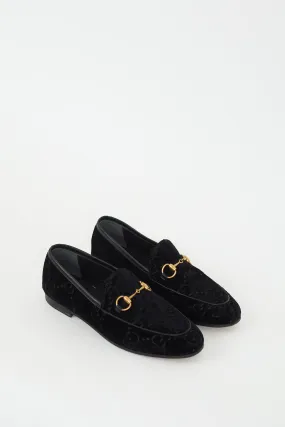 Black Monogram Velvet Jordaan Loafer