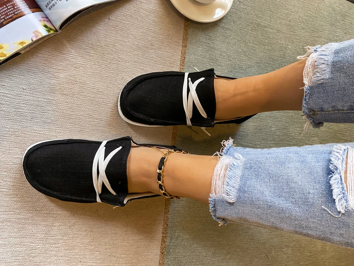 Boat Shoes Sneakers Sip On Flat Shoes - EN BLOOM