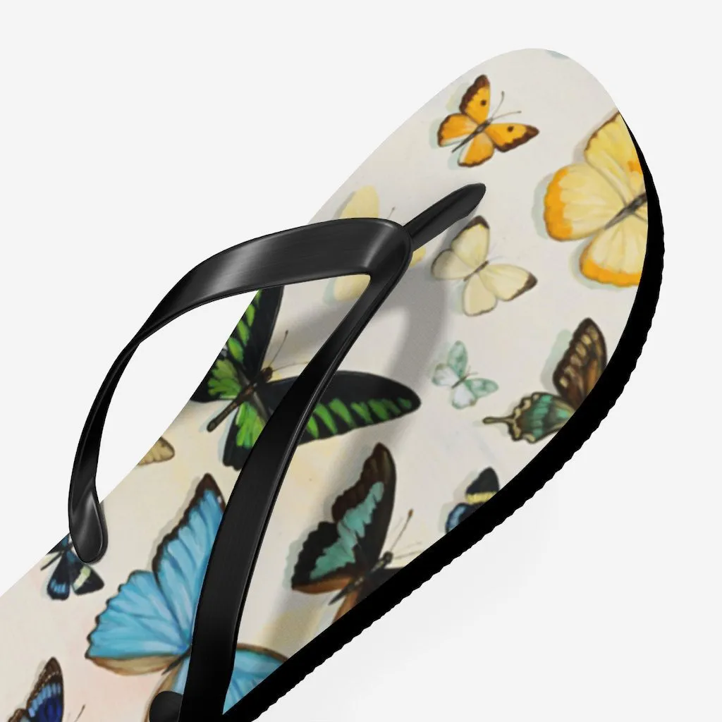 Butterfly Rainbow Flip Flops