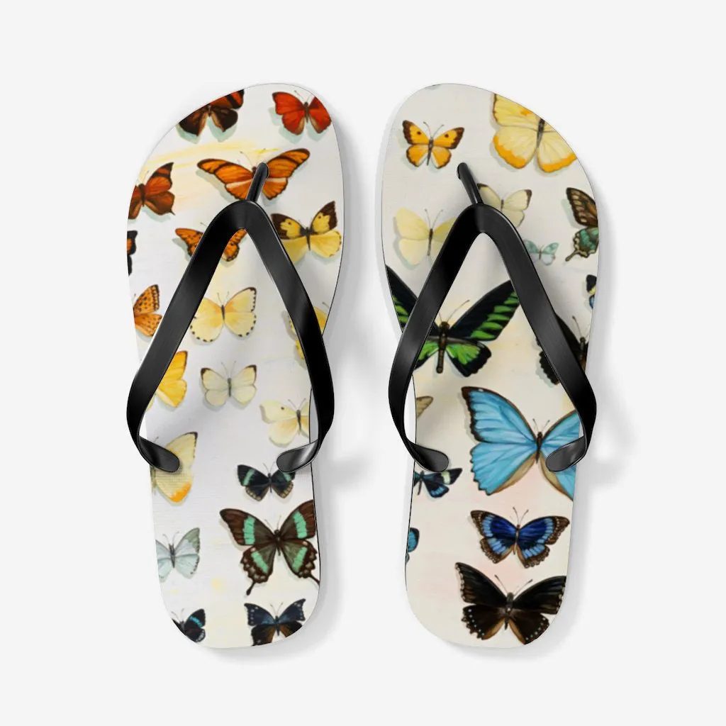 Butterfly Rainbow Flip Flops