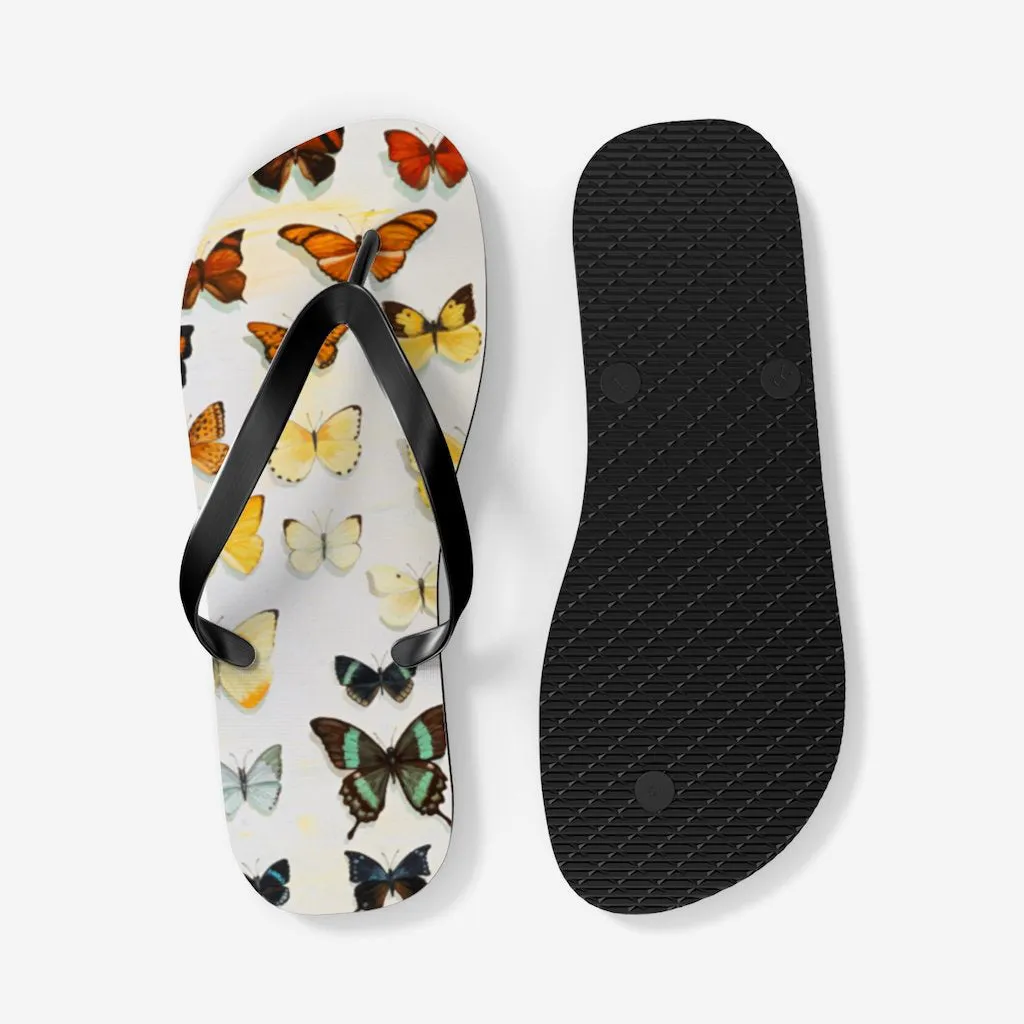 Butterfly Rainbow Flip Flops