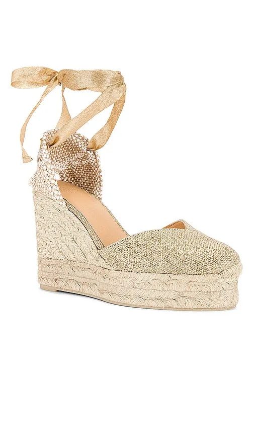 Castaner Chiara Espadrille in Metallic Gold