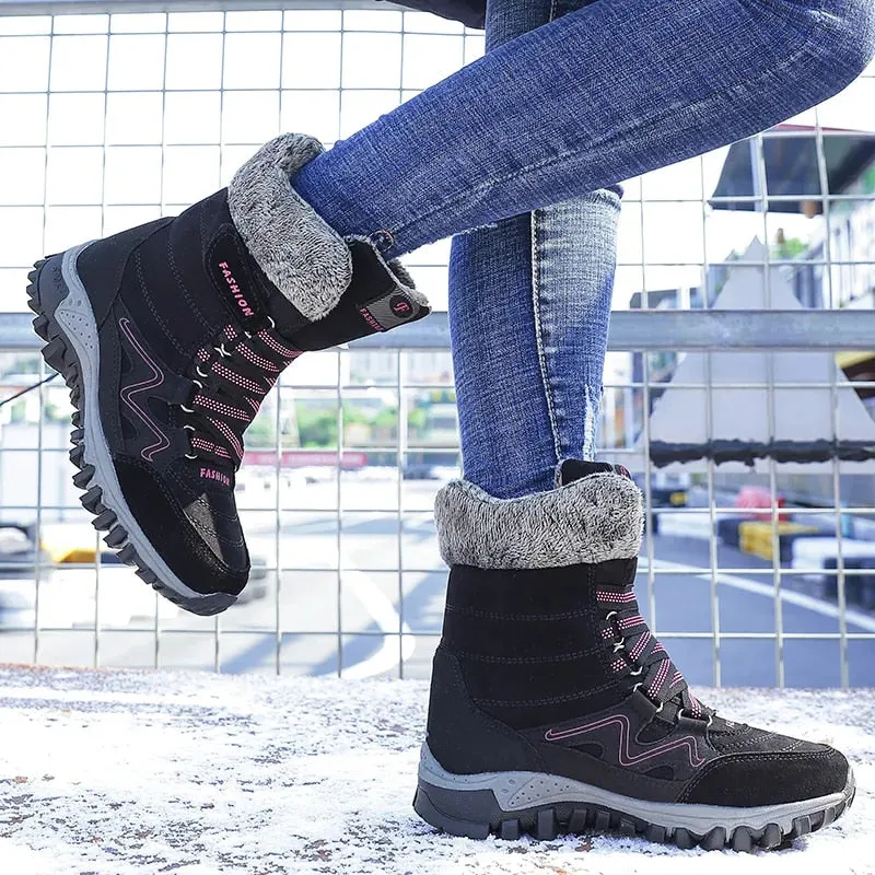 Cuzcare Orthopedic Women Boots Arch Support Warm NonSlip High Top Boots