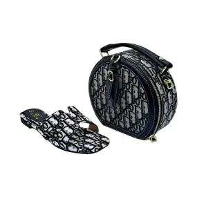 Monogram Sandal and Round Mini Handbag Set