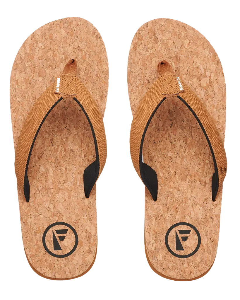 Mully Cork Flip Flops in Tan
