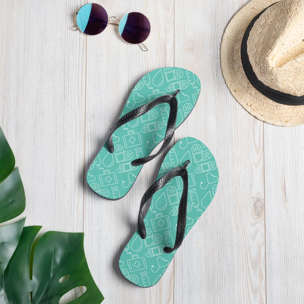 Nurse Collage Flip-Flops