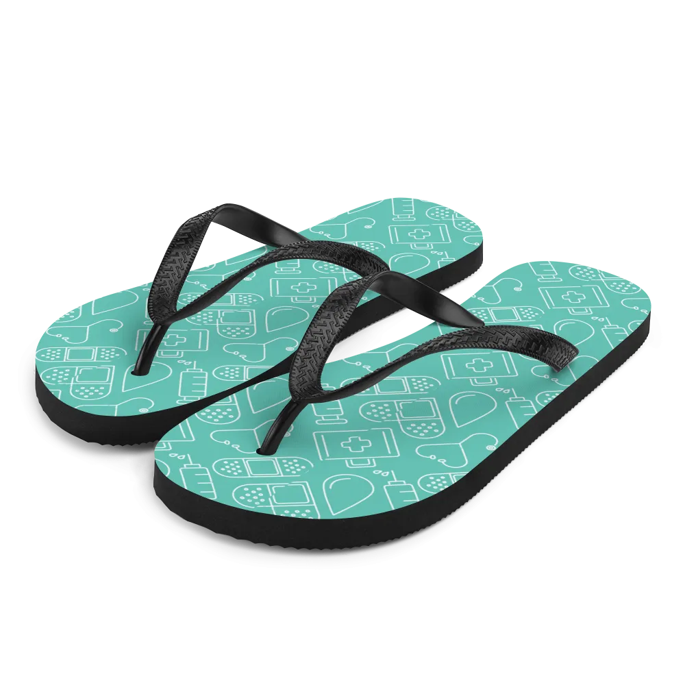 Nurse Collage Flip-Flops