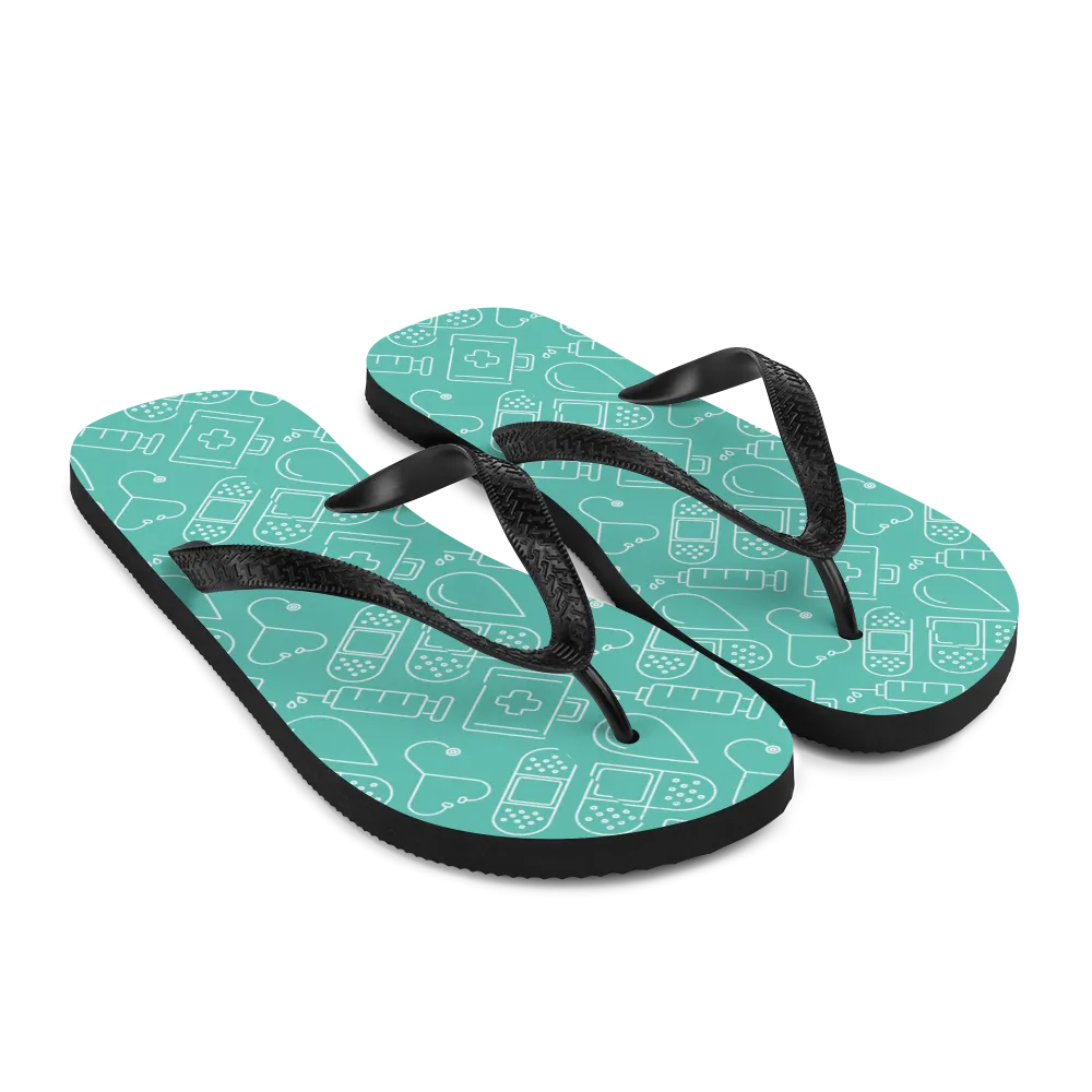 Nurse Collage Flip-Flops