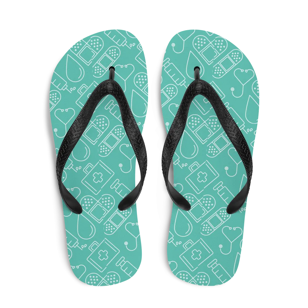 Nurse Collage Flip-Flops