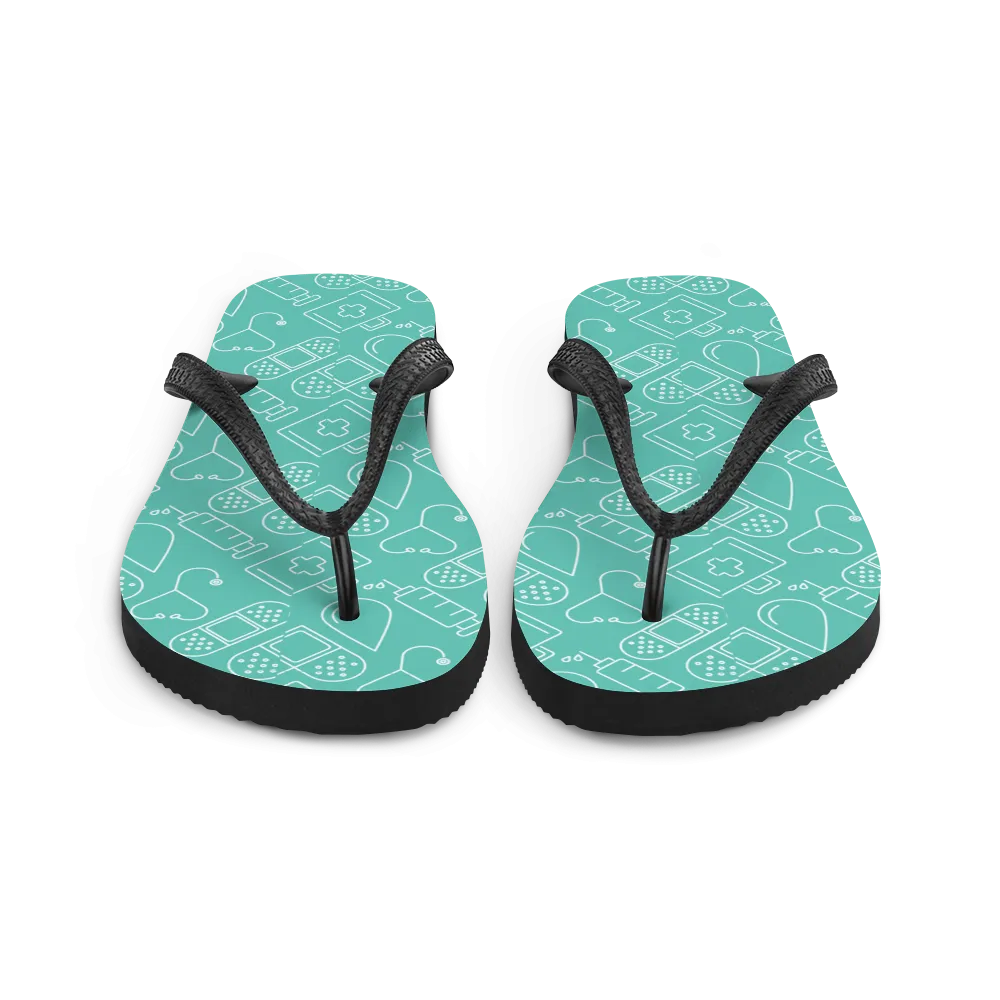 Nurse Collage Flip-Flops