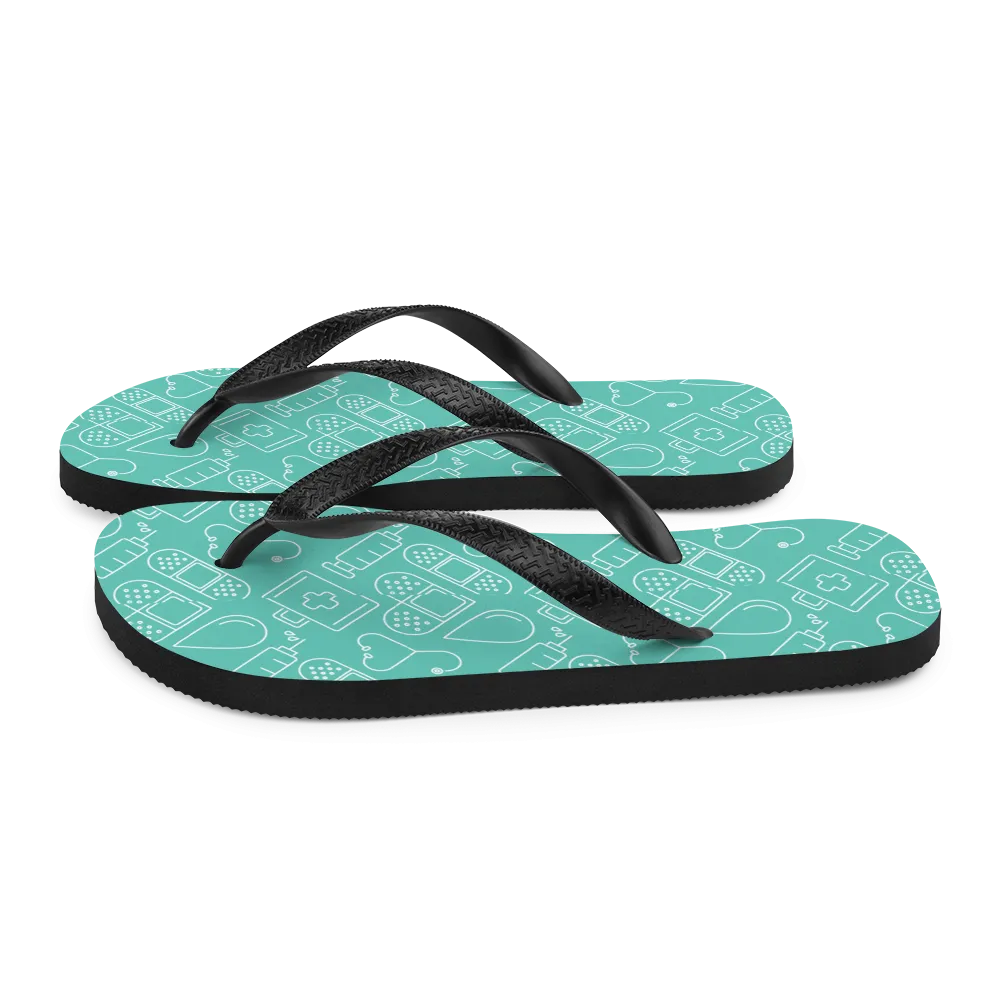 Nurse Collage Flip-Flops