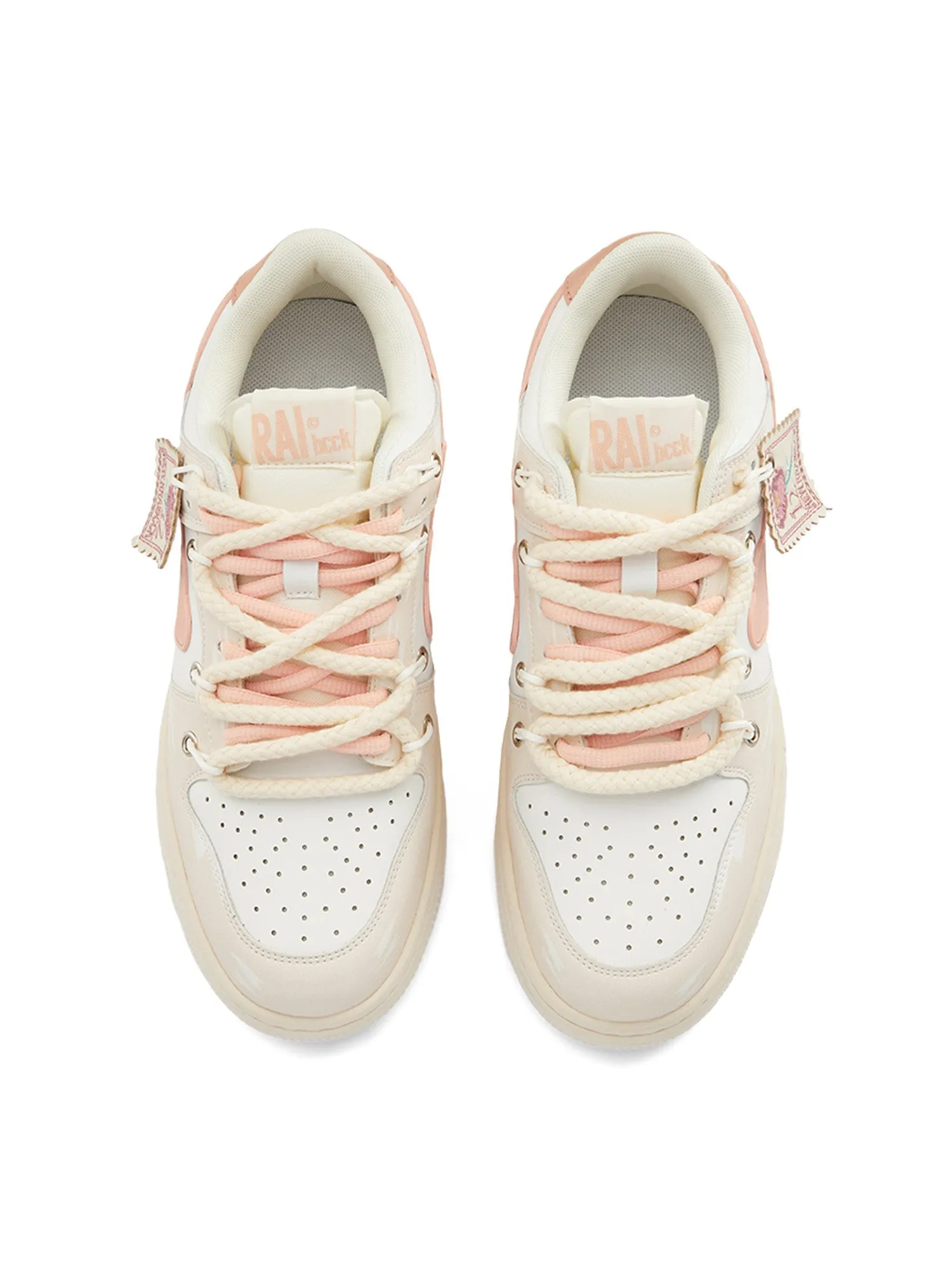 Sneakerhill Versatile Rose Stamp Print Board Casual Shoes - 1615