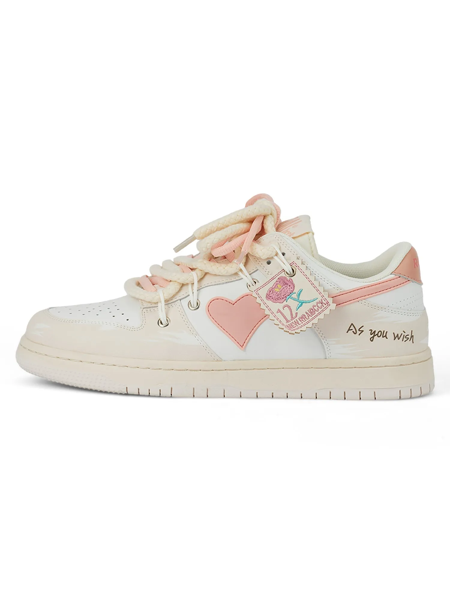 Sneakerhill Versatile Rose Stamp Print Board Casual Shoes - 1615