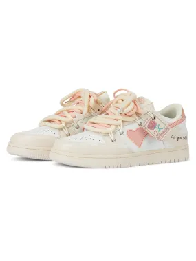 Sneakerhill Versatile Rose Stamp Print Board Casual Shoes - 1615
