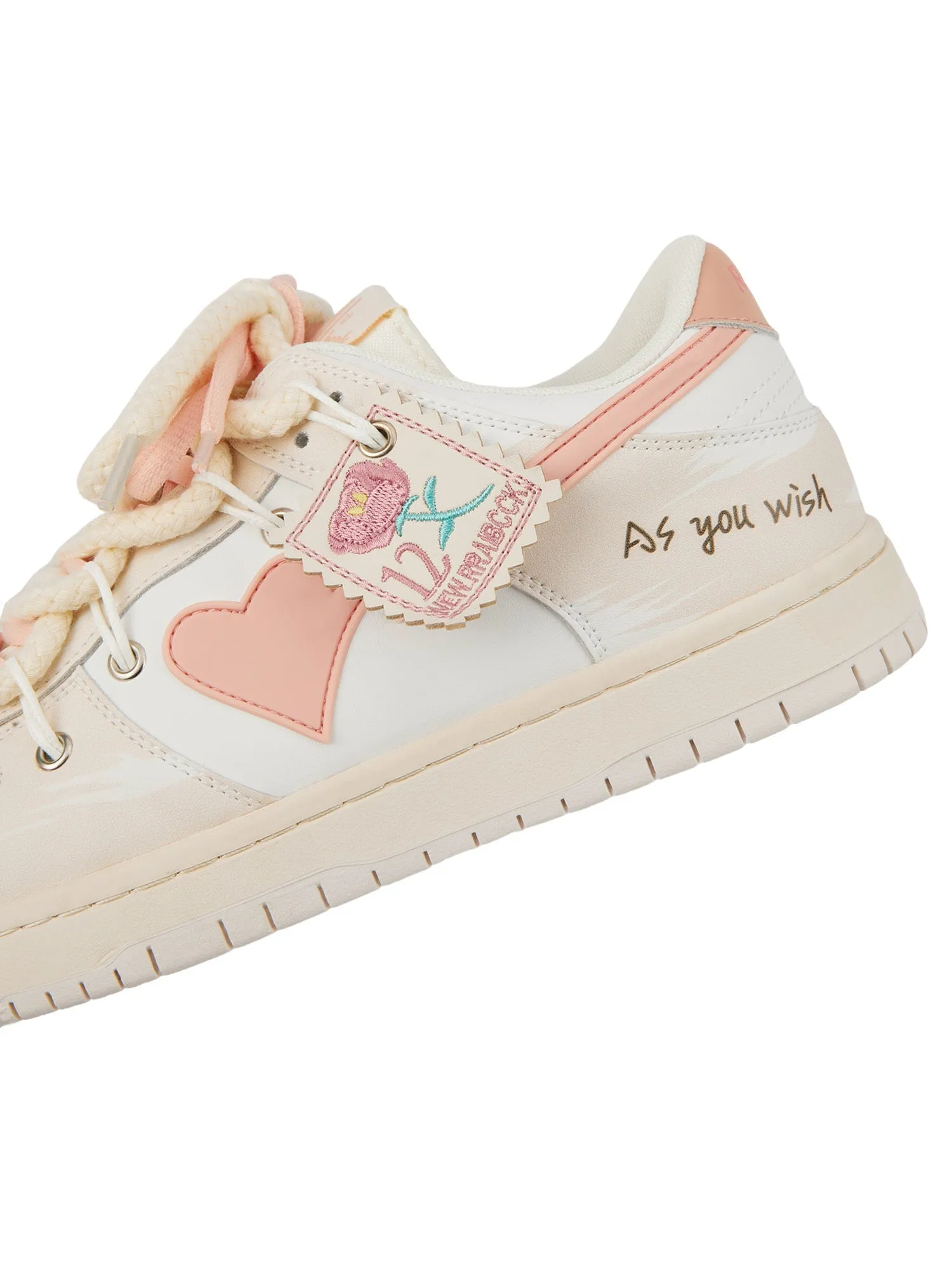 Sneakerhill Versatile Rose Stamp Print Board Casual Shoes - 1615