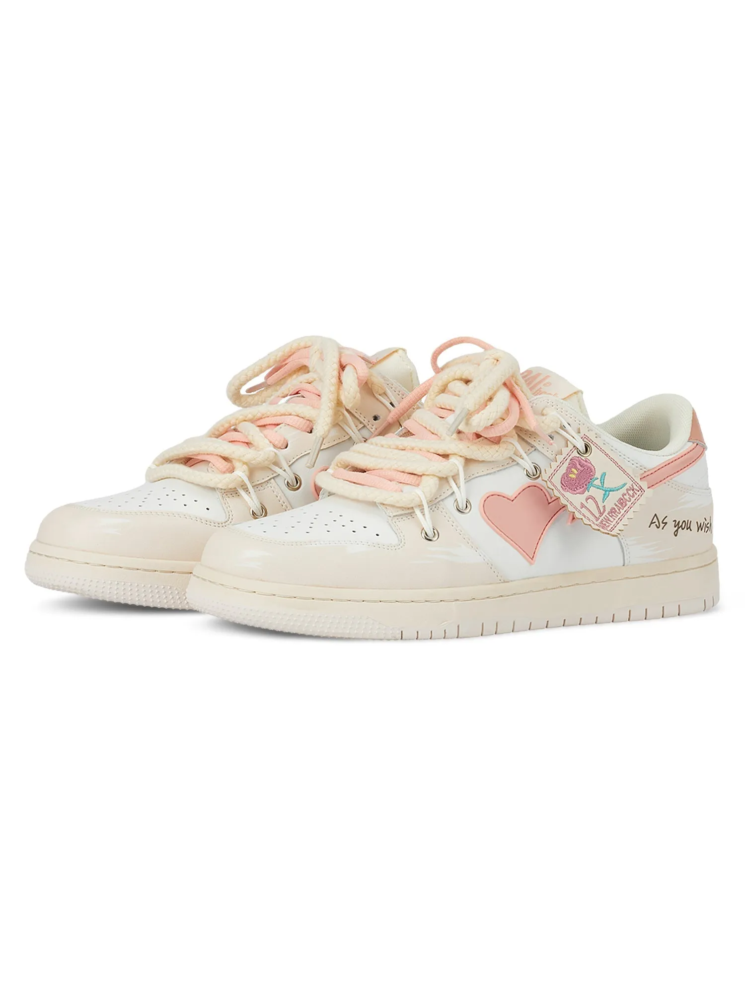 Sneakerhill Versatile Rose Stamp Print Board Casual Shoes - 1615